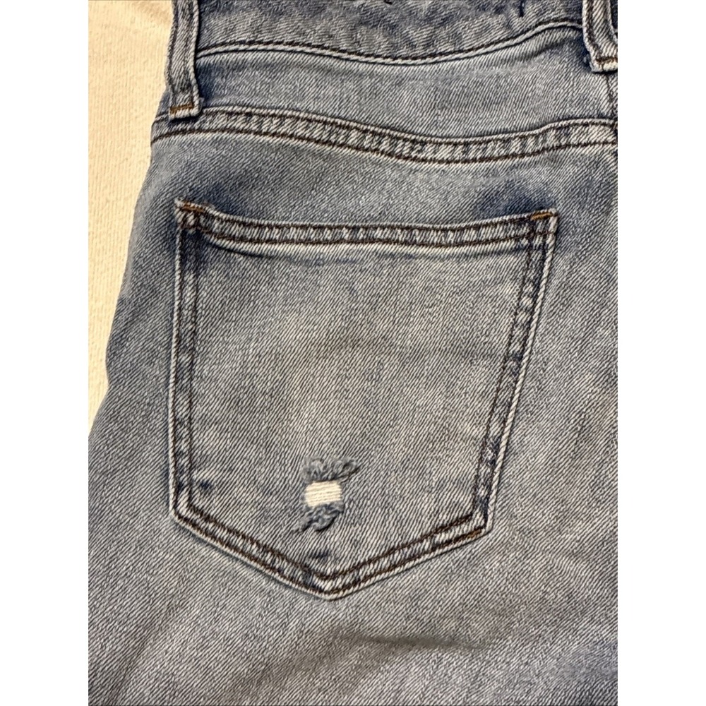 Kut from the Kloth Women Jeans Reese 4 Mid-rise Straight-leg Med Blue Distressed - Picture 8 of 13